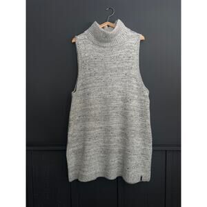 Woolrich Desert Chill Pullover Vest Sleeveless Tunic Sweater Light Gray Marl XL